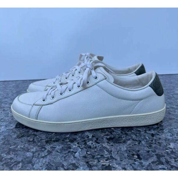 Gucci White Leather Low Top Sneakers Men’s Size 9.5 Missing Insole main image 12